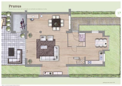 Nieuwbouw brochure 2-o-1-kapper | plattegrond beganegrond