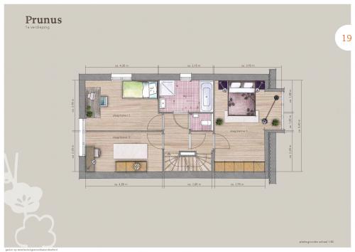 Nieuwbouw brochure 2-o-1-kapper | plattegrond eerste verdieping