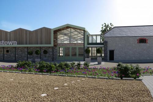 Garden Centre main entrance and parking area