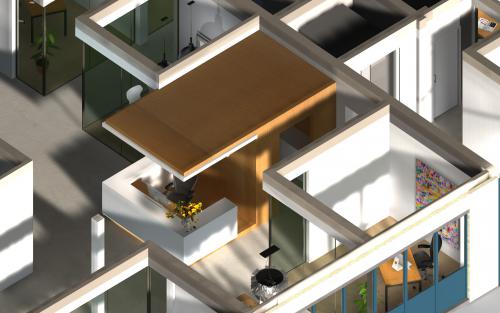 Bluebell Offices vogelvlucht detail